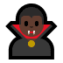 🧛🏿‍♂️ man vampire: dark skin tone display on Windows